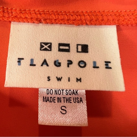 Flagpole Swim Zip Front Long Sleeve Shirt Rash Guard Size Small - Picture 5 of 8